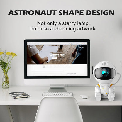 FSSQLBFLC Astronaut Galaxy Projector, Night Light for Kids, Space-Theme