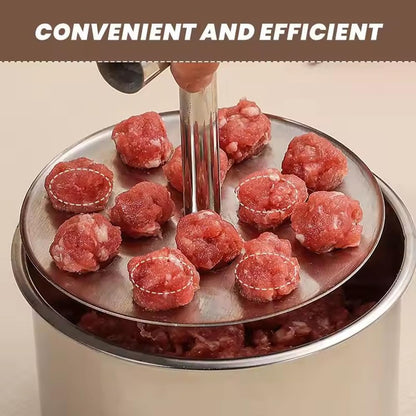 6/12 Holes Press Type Stainless Steel Meatball Maker,Anti-Stick Kitchen Extruded Meatball Making Tool Meat Ball Mold Meatball Shaper for Kitchen (12 Holes)