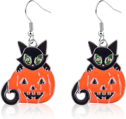 Halloween Earrings, Drop Dangle Earrings for Women Fun Halloween Holiday Costumes Party