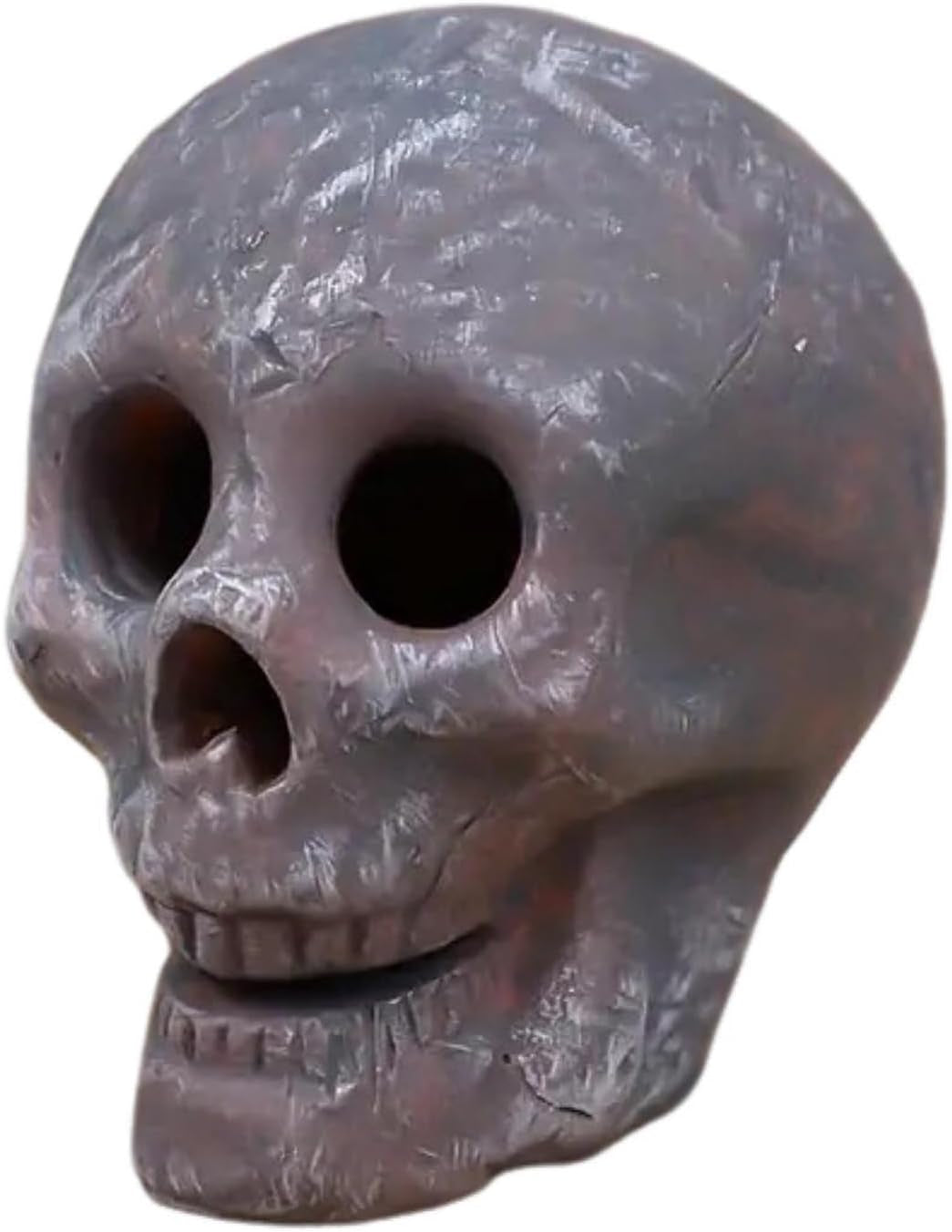 Firepit Skull Fire Logs, Halloween Spooky Pumpkin Ceramics Statue Skull Figurine for Indoor or Outdoor Fireplaces, Skulls Fire Shaped Stones for Fire Pit Bonfire Campfire Fireplaces a 1Pc