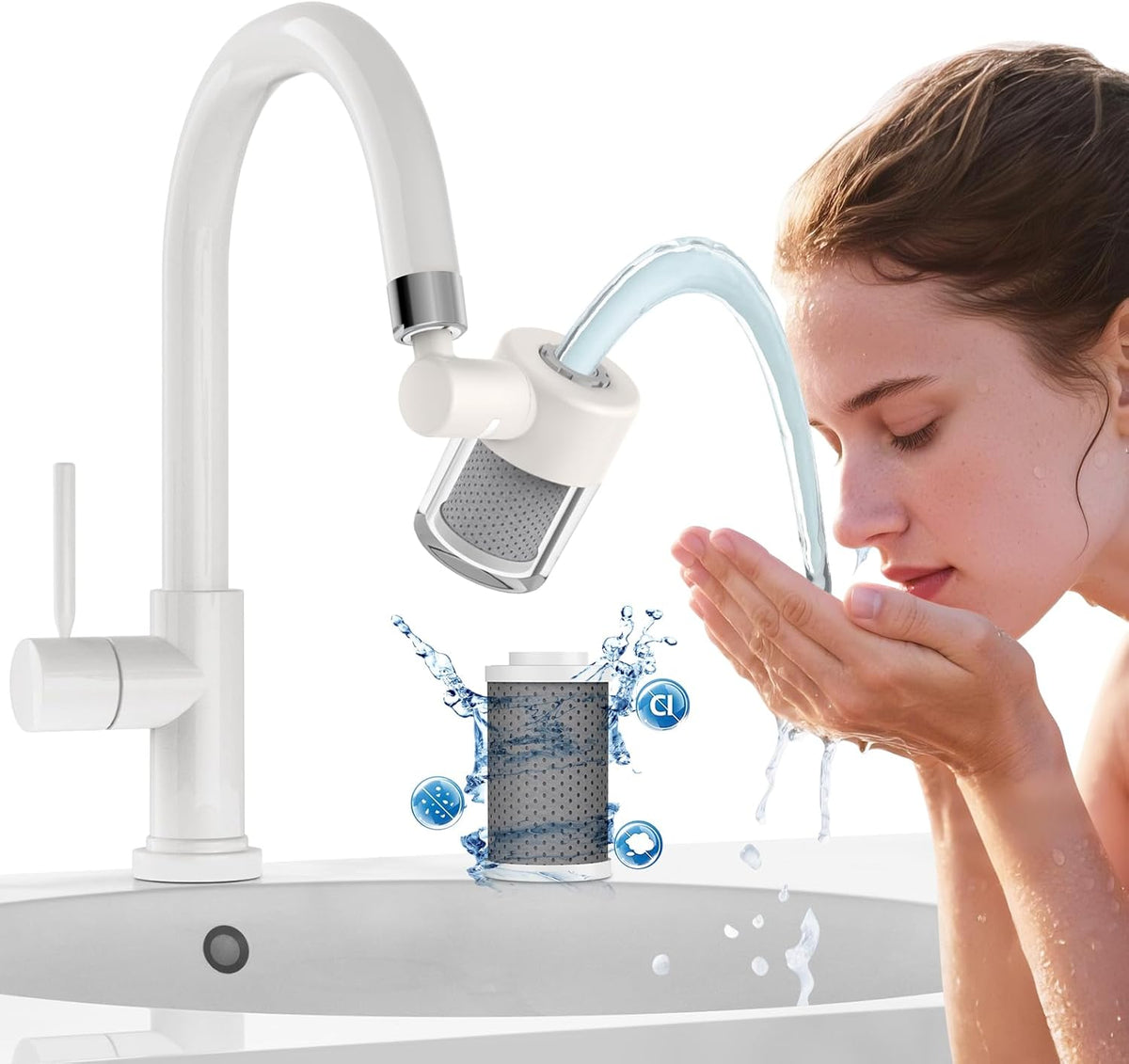 Patented  Swivel Faucet Extender Sink Aerator NSF/ANSI 372 Standard