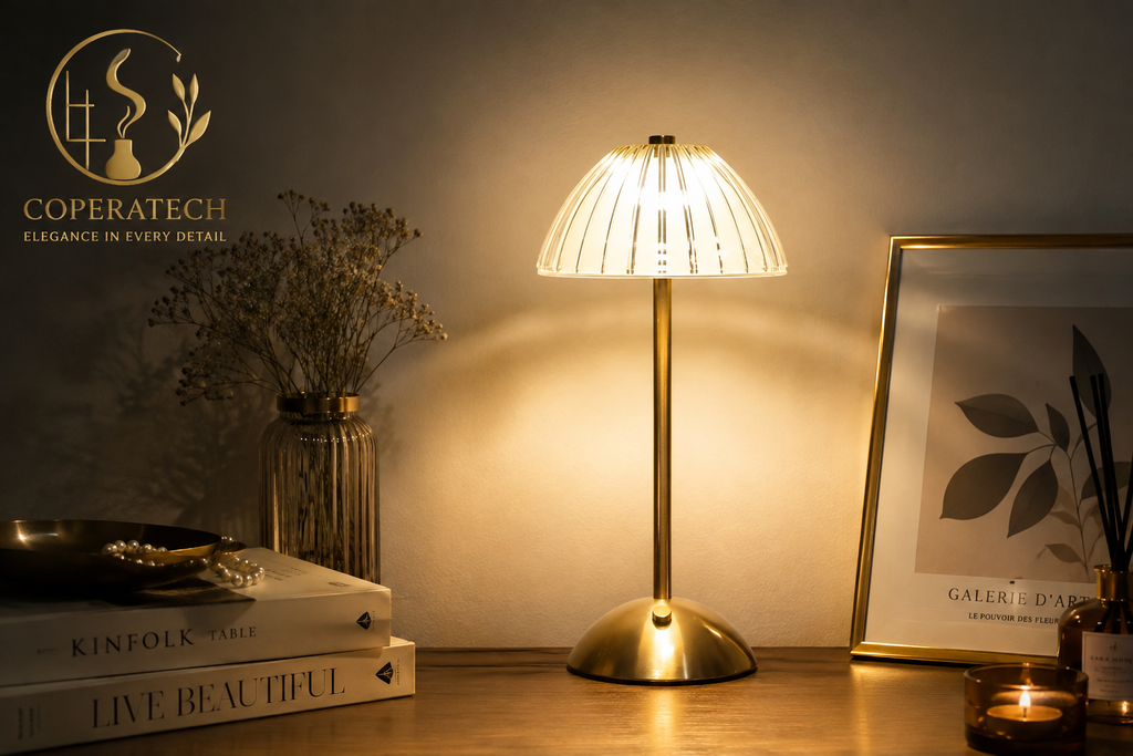 LED Touch Dimmable Table Lamp – Rechargeable Reading Light for Hotel & Bedroom