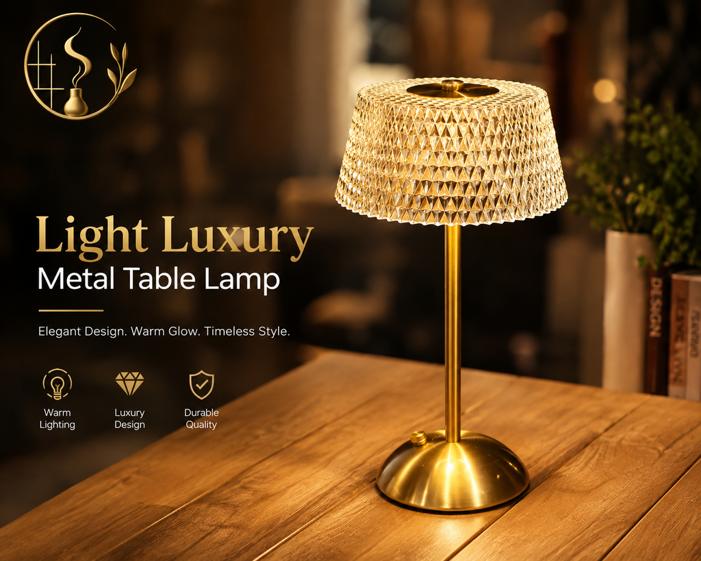 LED Touch Dimmable Table Lamp – Rechargeable Reading Light for Hotel & Bedroom