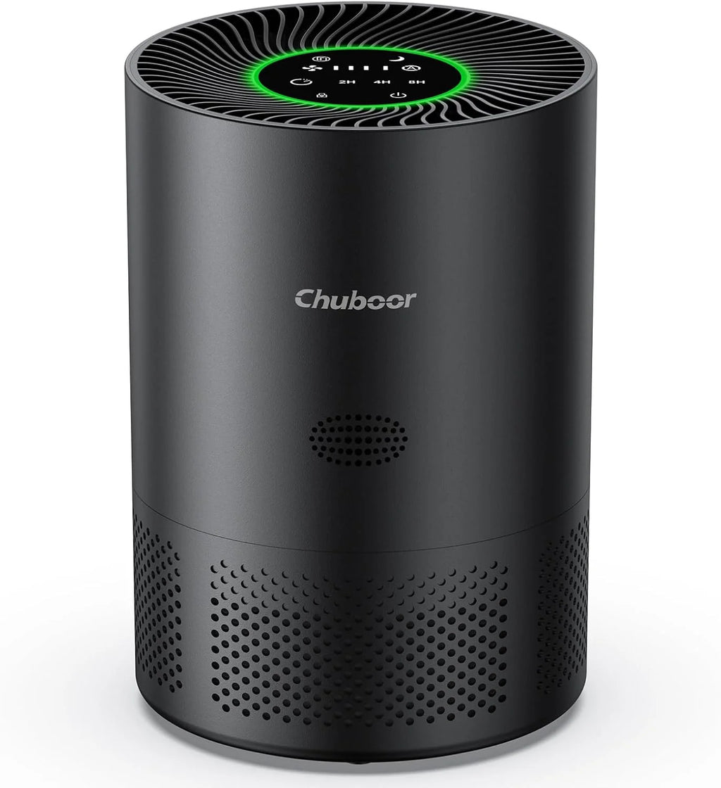 Chuboor Air Purifiers for Home H13 True HEPA for Bedroom Room Kitchen Washroom for Smoke and Dust Pollen Odors PM2.5 Detection 185m³/h CADR Supports Tuya App for 30-40 Square Meters of Clean Purifier Effectively Improve Air