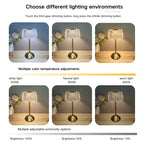 Table Lamp LED Touch Sensor Dimmable Desktop Night Light Rechargeable Wireless Reading Lamp for Hotel Bar Bedroom Decor Light