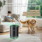 Chuboor Air Purifiers for Home H13 True HEPA for Bedroom Room Kitchen Washroom for Smoke and Dust Pollen Odors PM2.5 Detection 185m³/h CADR Supports Tuya App for 30-40 Square Meters of Clean Purifier Effectively Improve Air