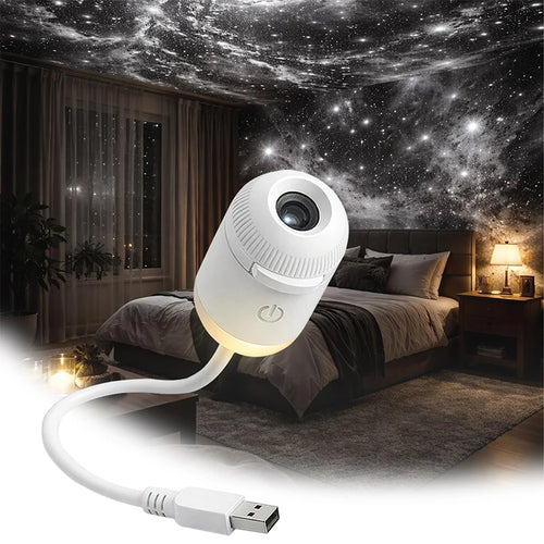 Mini Galaxy Star Projector Night Light – USB Portable Starry Sky Lamp for Bedroom, Kids Room & Home Decor