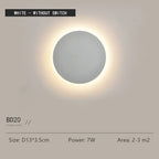 Round LED Wall Light – Touch Dimmable Human Body Sensor Lamp