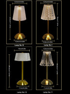Table Lamp LED Touch Sensor Dimmable Desktop Night Light Rechargeable Wireless Reading Lamp for Hotel Bar Bedroom Decor Light