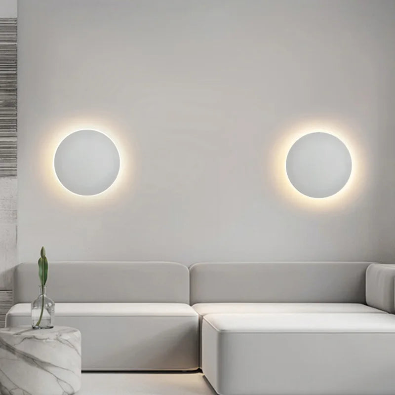Round LED Wall Light – Touch Dimmable Human Body Sensor Lamp