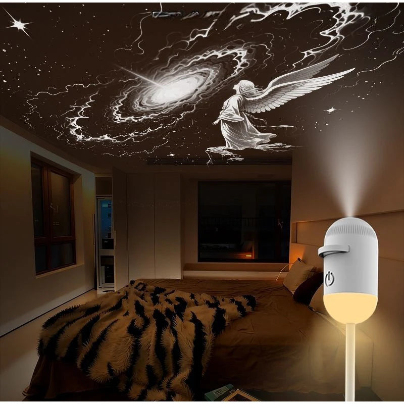 Mini Galaxy Star Projector Night Light – USB Portable Starry Sky Lamp for Bedroom, Kids Room & Home Decor