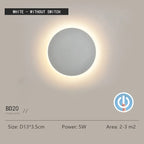 Round LED Wall Light – Touch Dimmable Human Body Sensor Lamp