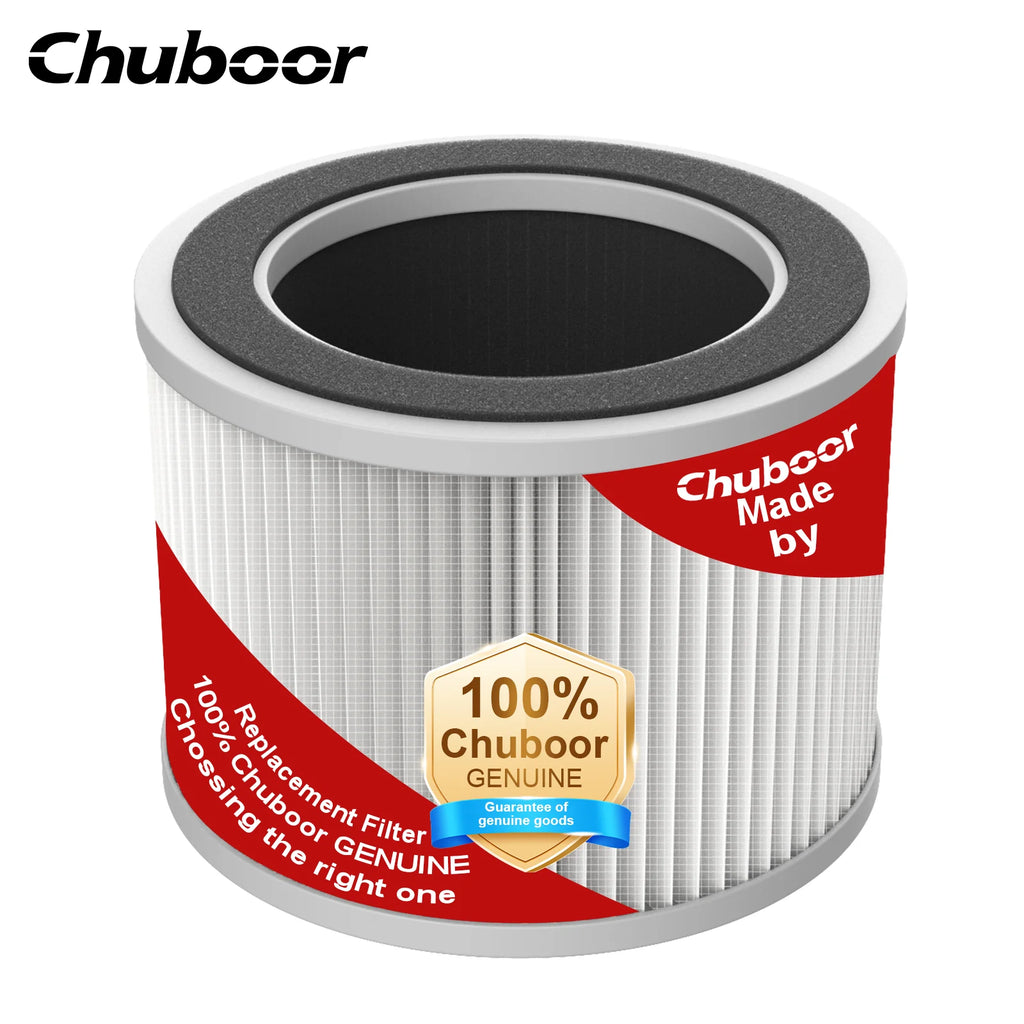 Chuboor Air Purifiers for Home H13 True HEPA for Bedroom Room Kitchen Washroom for Smoke and Dust Pollen Odors PM2.5 Detection 185m³/h CADR Supports Tuya App for 30-40 Square Meters of Clean Purifier Effectively Improve Air