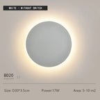 Round LED Wall Light – Touch Dimmable Human Body Sensor Lamp