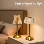 Table Lamp LED Touch Sensor Dimmable Desktop Night Light Rechargeable Wireless Reading Lamp for Hotel Bar Bedroom Decor Light