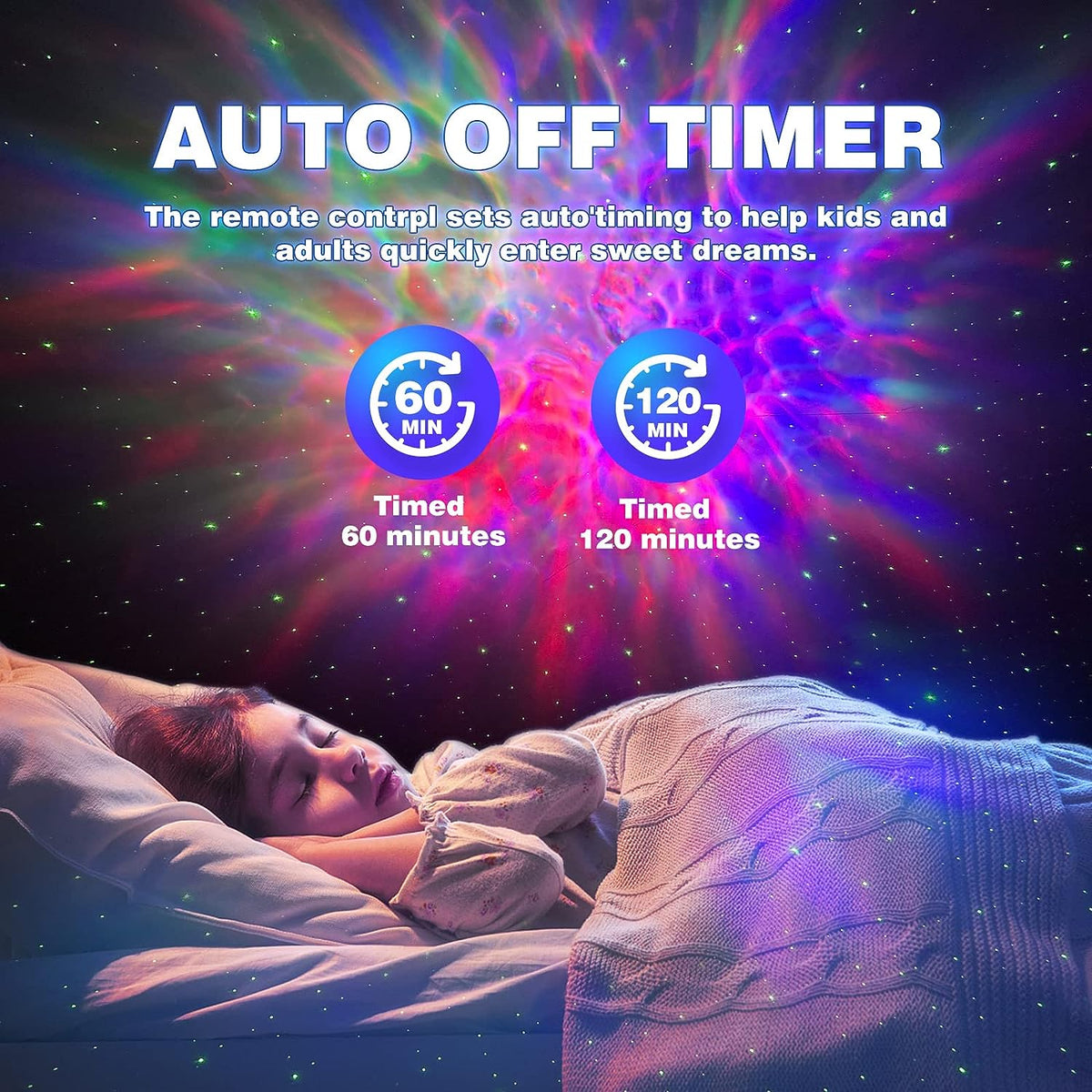 FSSQLBFLC Astronaut Galaxy Projector, Night Light for Kids, Space-Theme