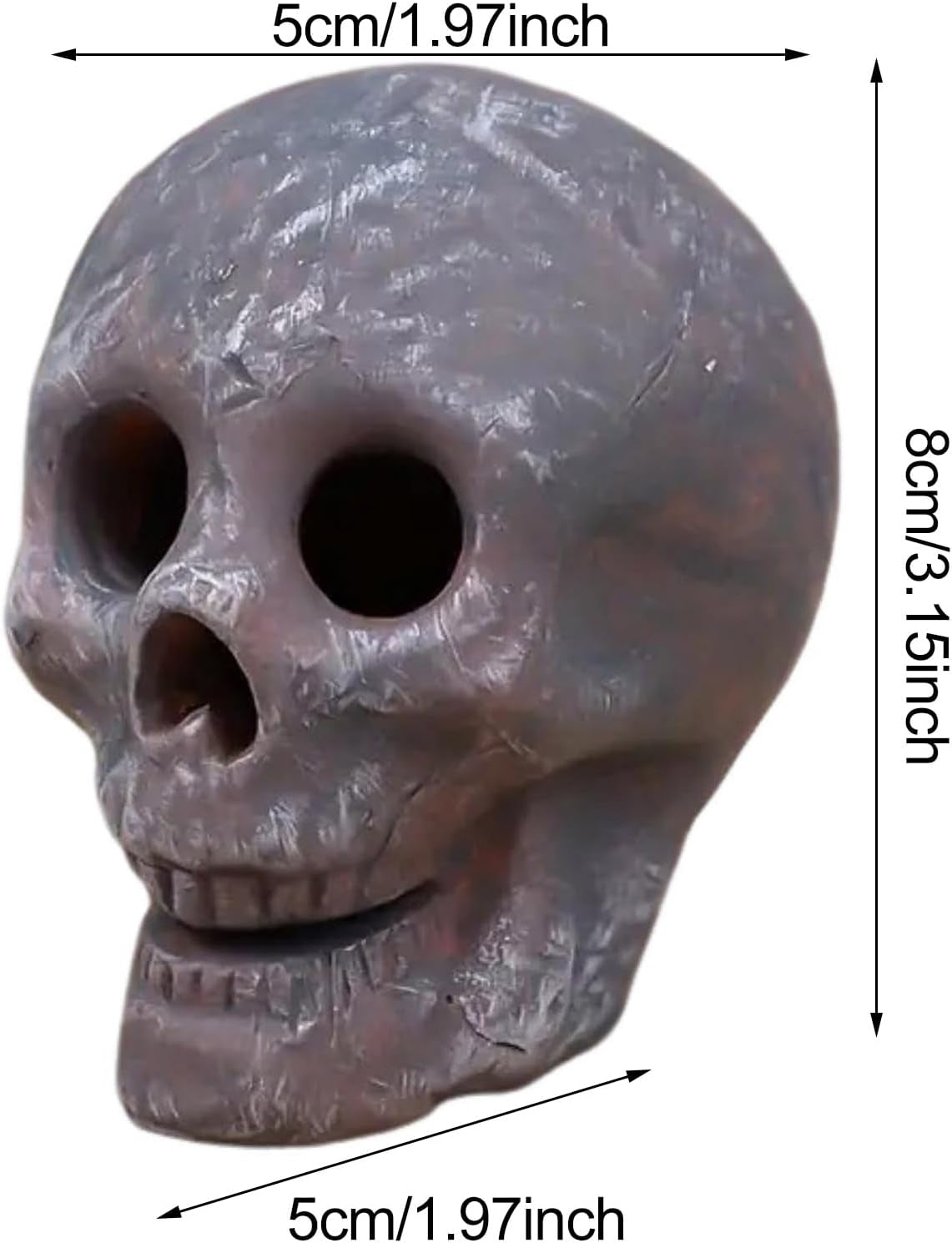 Firepit Skull Fire Logs, Halloween Spooky Pumpkin Ceramics Statue Skull Figurine for Indoor or Outdoor Fireplaces, Skulls Fire Shaped Stones for Fire Pit Bonfire Campfire Fireplaces a 1Pc