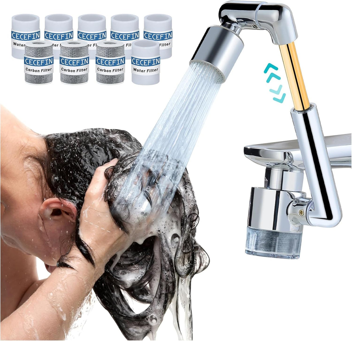 Patented  Swivel Faucet Extender Sink Aerator NSF/ANSI 372 Standard