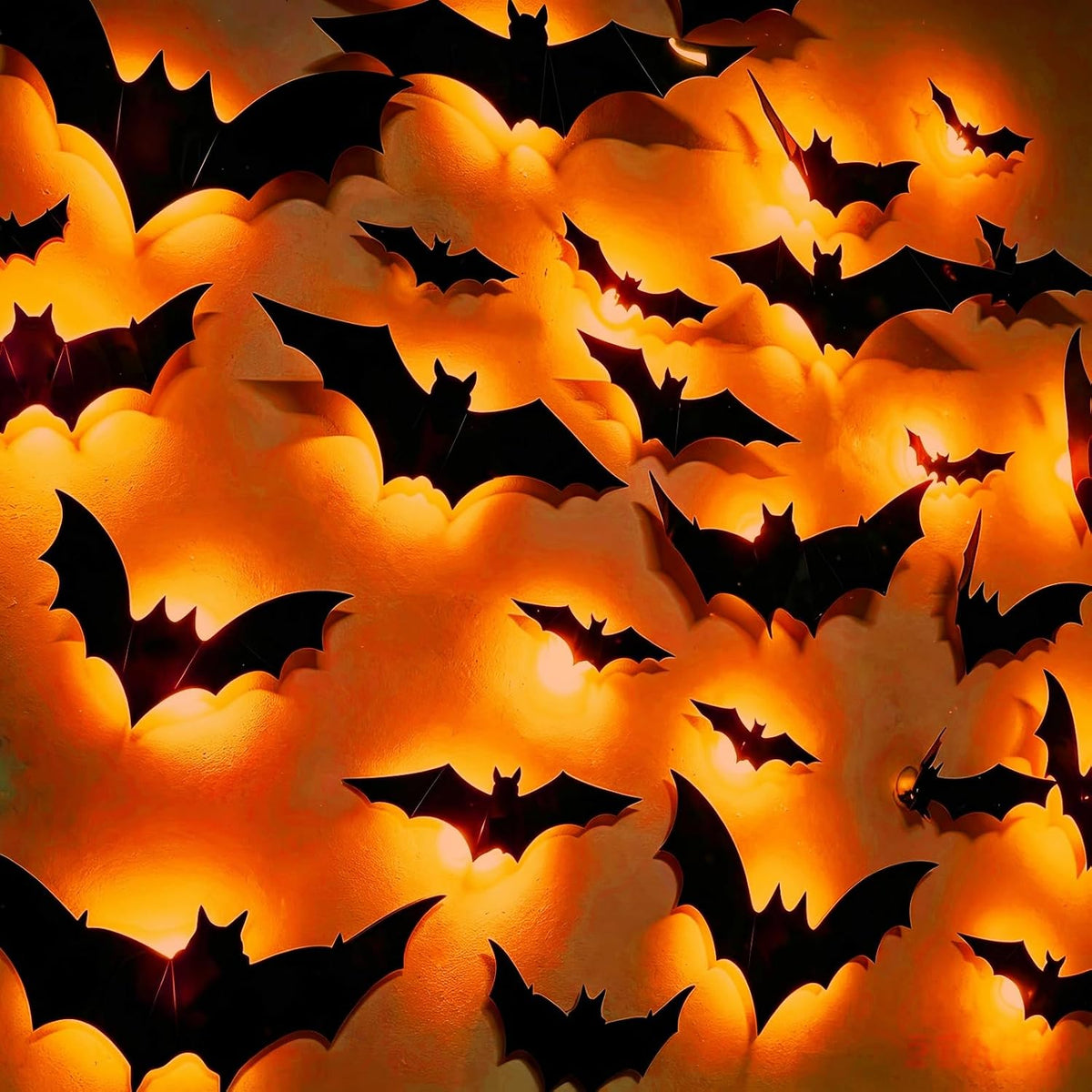 12 Pack Halloween Bats Halloween Decorations LED Bats Wall Decor Indoor
